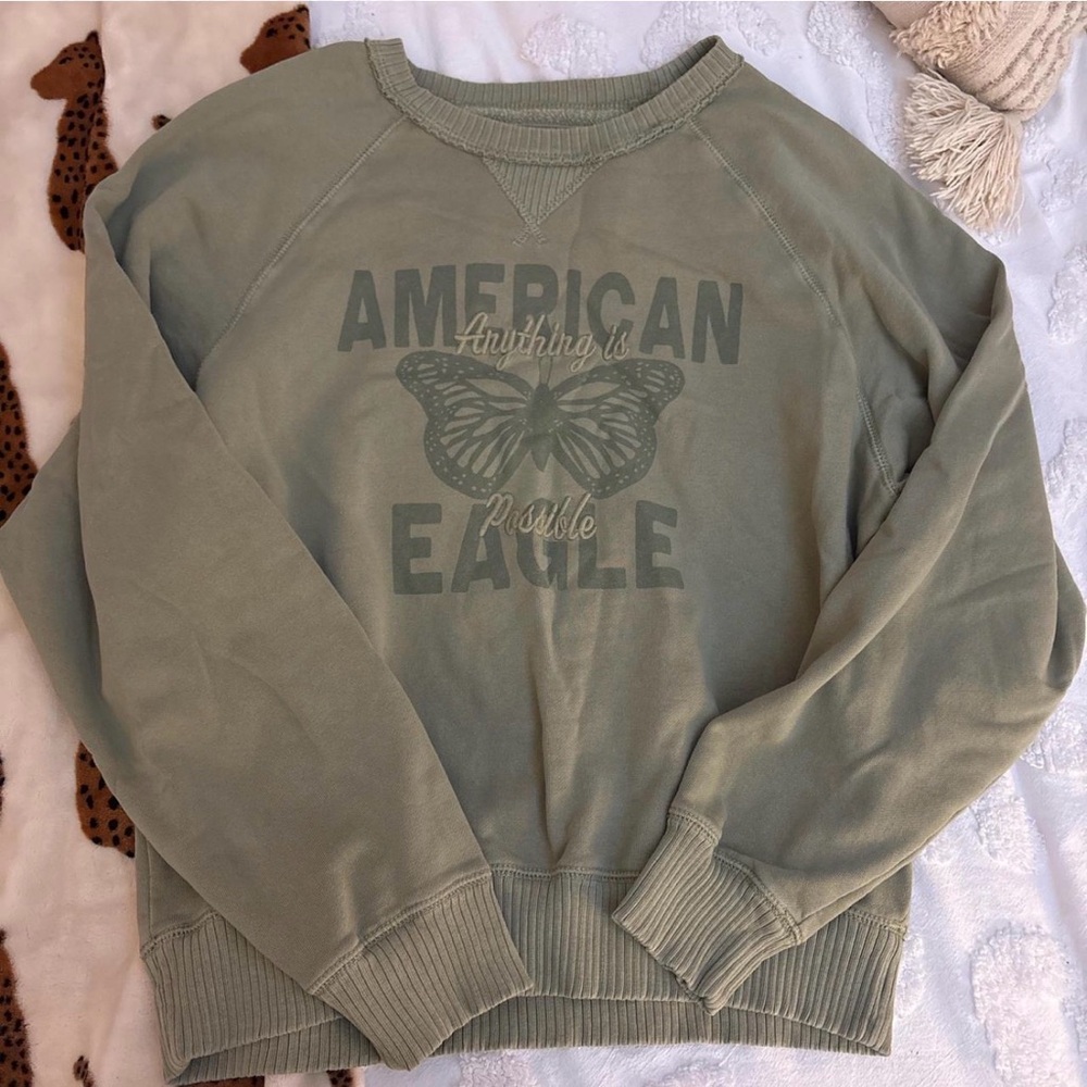 American Eagle Olive Green Sweatshirt